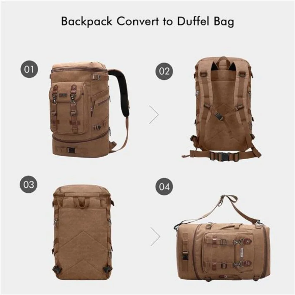 Travel Backpack for Men Women Canvas Backpack Carry on Luggage Rucksack